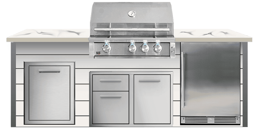 XO Appliance XLT Ready-to-Assemble Outdoor Kitchen Island (XO-XOGOK32XLTV1WH) – view 2