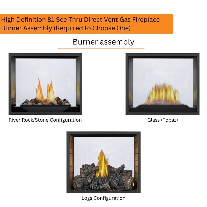 Napoleon High Definition 81 See Thru Direct Vent Gas Fireplace | HD81NT-1 - view 4