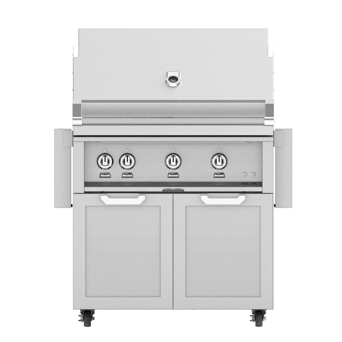 Hestan 36-Inch Natural Gas Grill W/ Sear Burner & Rotisserie On Double Door Tower Cart