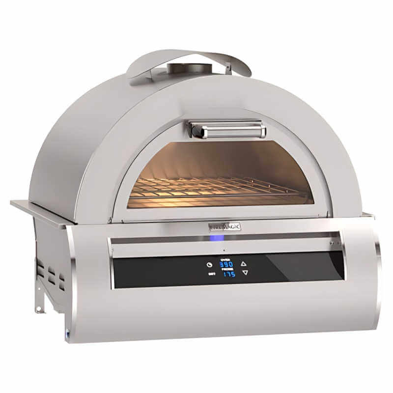 Fire Magic Echelon Diamond Black Glass Pizza Oven With Portable Cart - view 3