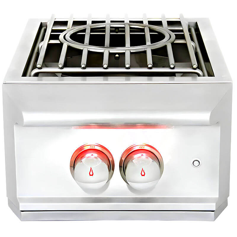 Blaze Professional Built-In Gas High Performance Power Burner W/ Wok Ring & Stainless Steel Lid - view 3