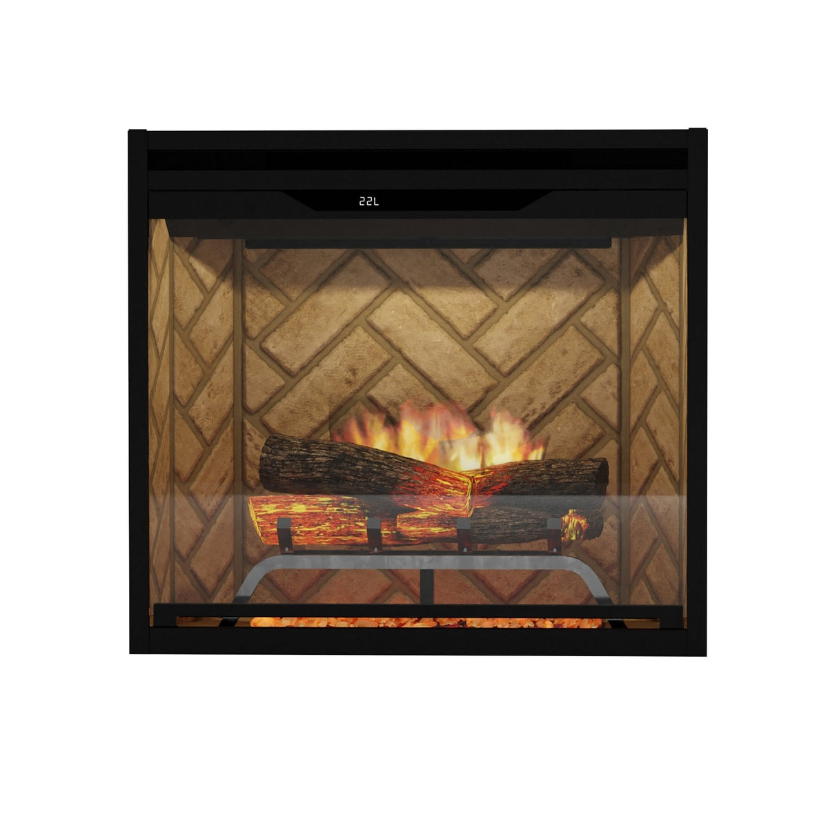 Dimplex Revillusion 24in Built-In Electric Fireplace Firebox - Herringbone - REV24-HB - view 3