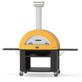 Alfa Moderno 5 Pizze Outdoor Gas Hybrid Pizza Oven with Black Base - Freestanding - Fire Yellow