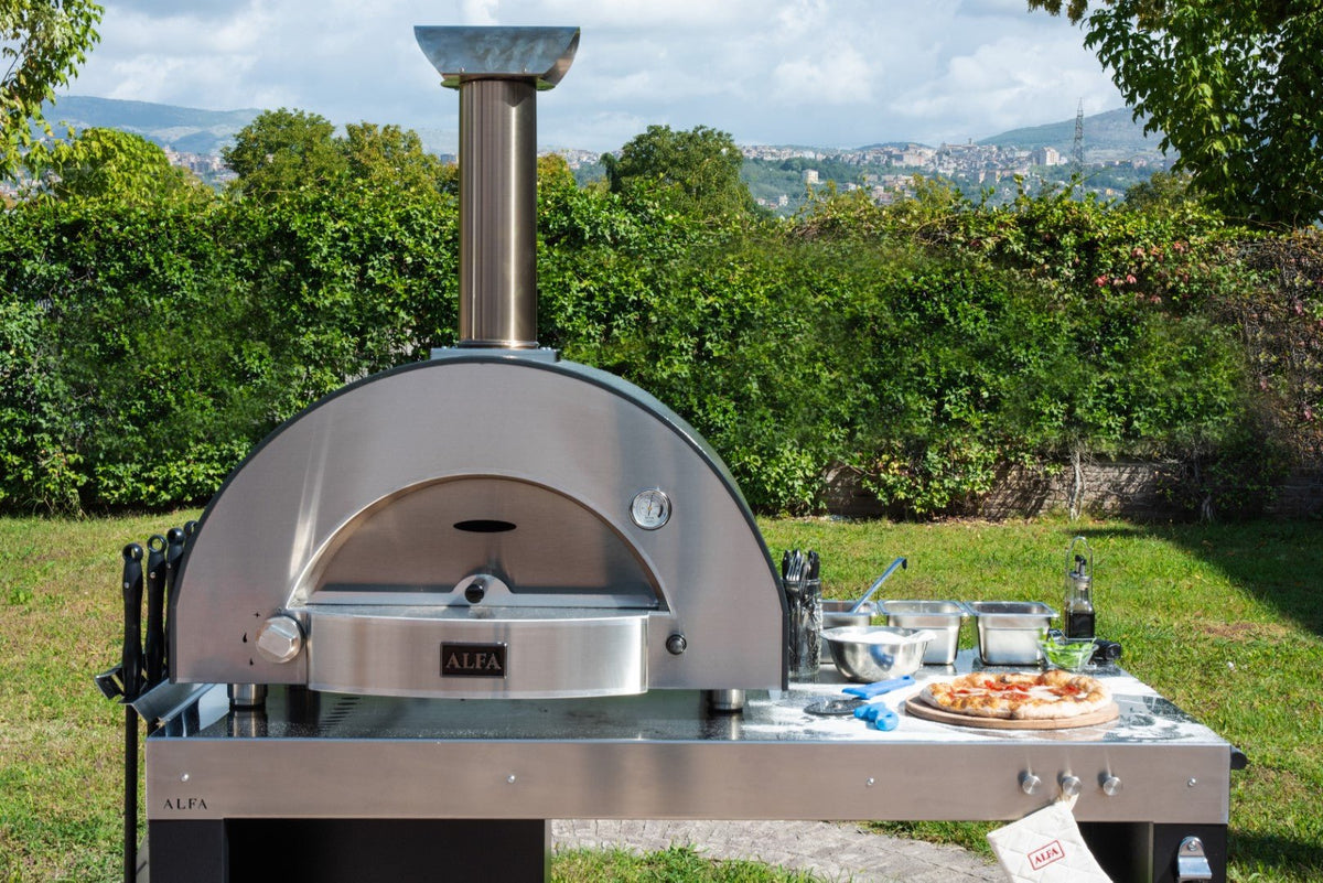 Alfa Classico 2 Pizze Gas Outdoor Pizza Oven - Ardesia Grey - FXCL-2P