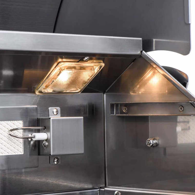Blaze Premium LTE+ Marine Grade 32 Inch 4-Burner Gas Built In Grill w/ Rear Infrared Burner w/ Lift-Assist Hood