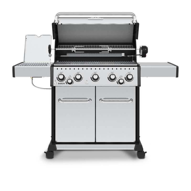 Broil King Baron S 590 PRO IR 5-Burner Gas Grill With Rotisserie & Infrared Side Burner - view 6