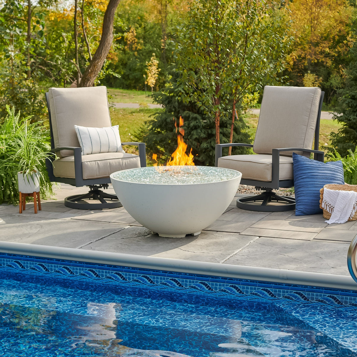 The Outdoor GreatRoom Cove Edge Round Gas Fire Pit Bowl 42" - view 3