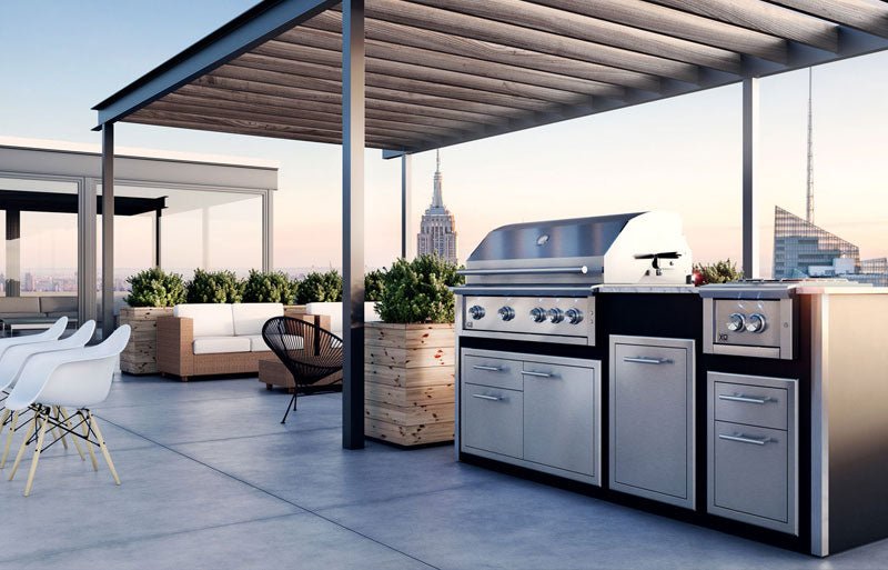 XO Pro-Grade Designer Pre-Assembled 42 Inch Outdoor Kitchen Island with Gas Grill - view 6