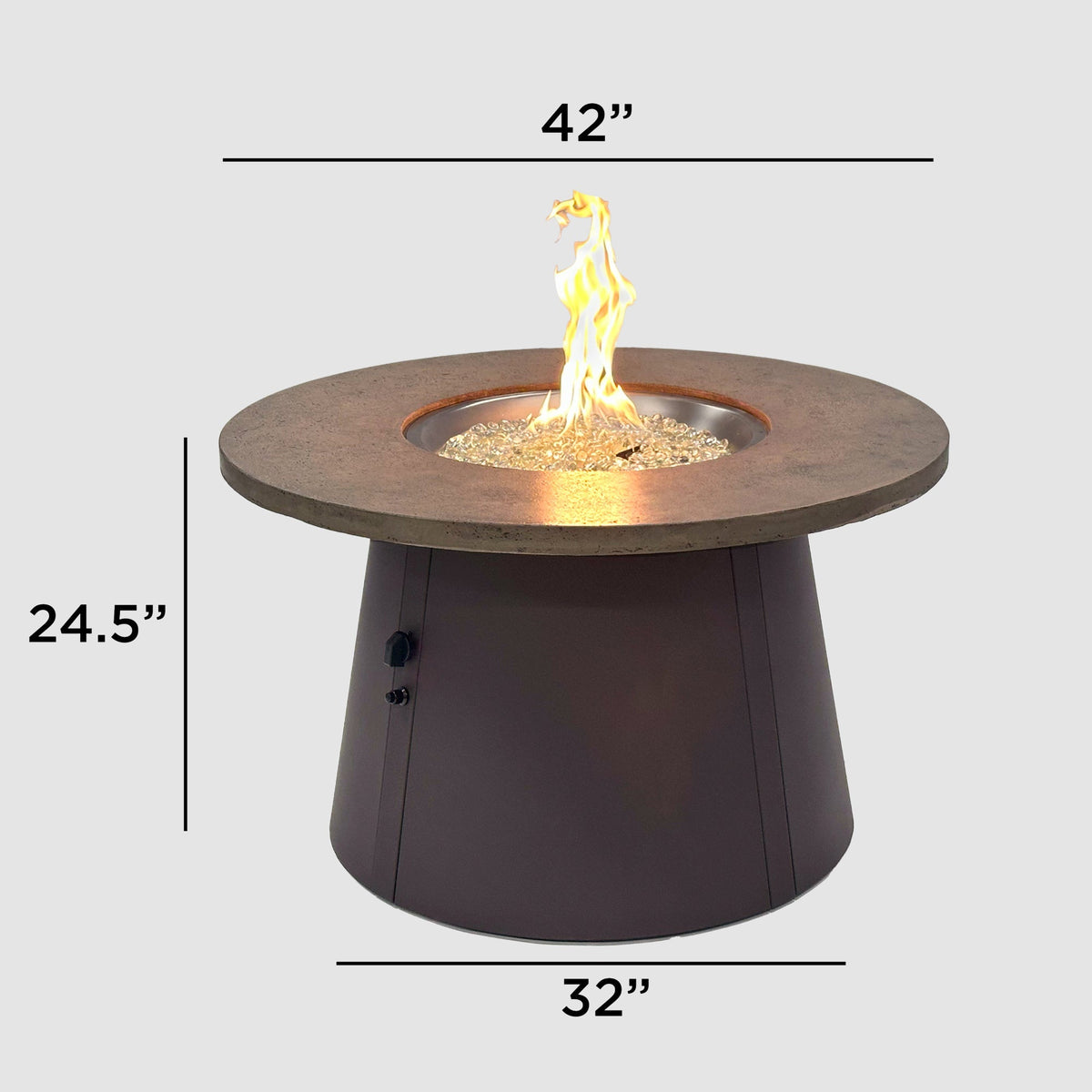 The Outdoor GreatRoom Cirvalo Round Gas Fire Pit Table - view 5