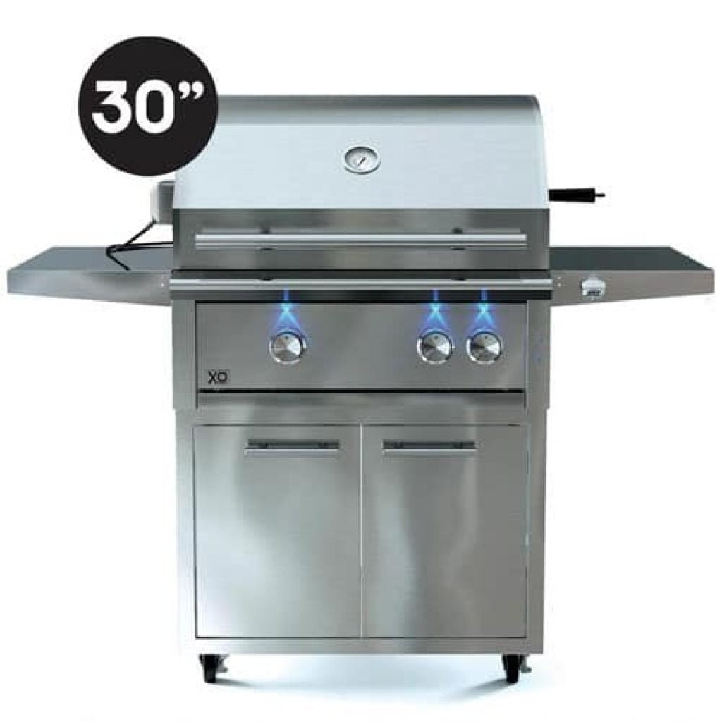XO Pro Luxury 30 Inch Freestanding Gas Grill on Cart with Infrared Burner & Rotisserie - view 13