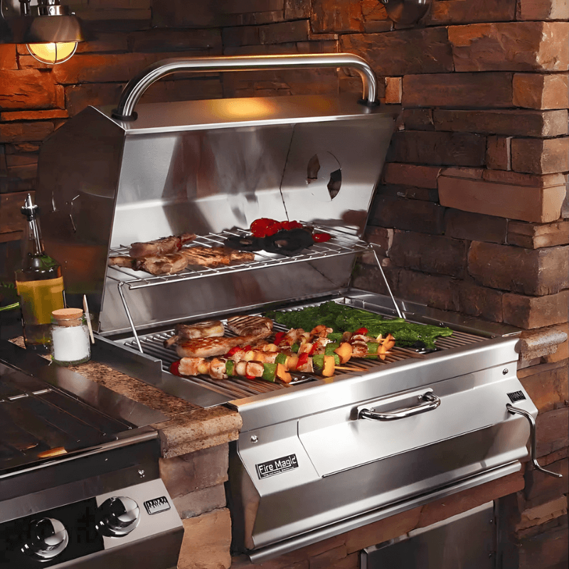 Fire Magic Legacy 24-Inch Built-In Smoker Charcoal Grill | 12-SC01C-A - view 2