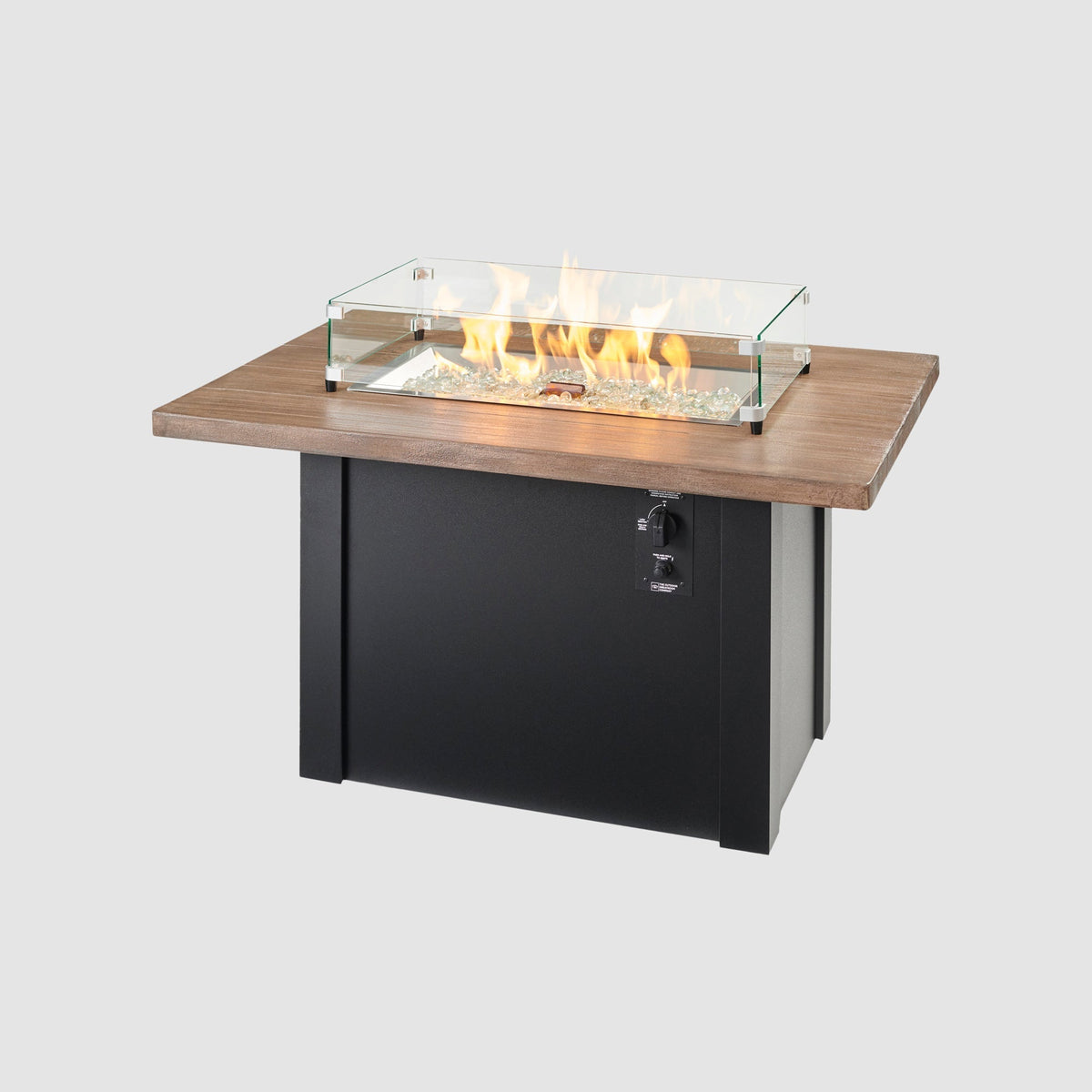 The Outdoor GreatRoom Havenwood Rectangular Gas Fire Pit Table 44" - view 25