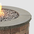 The Outdoor GreatRoom Concrete Top for Round Bronson Block Gas Fire Pit Kit (4 Pieces Total) - More colors