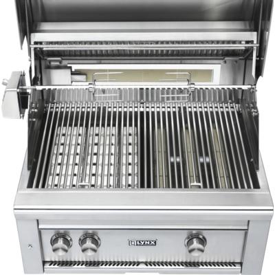Lynx Professional 30-Inch Trident Infrared Grill with Rotisserie on Mobile Kitchen Cart