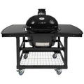 Primo Oval Large 300 Ceramic Kamado Grill On Cart With Side Shelves - PGCLGH