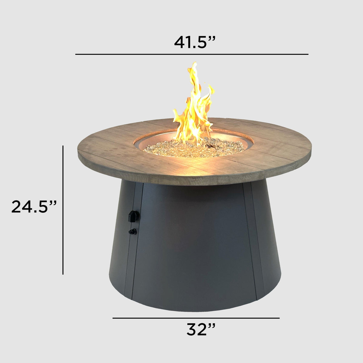 The Outdoor GreatRoom Cirvalo Round Gas Fire Pit Table - view 11