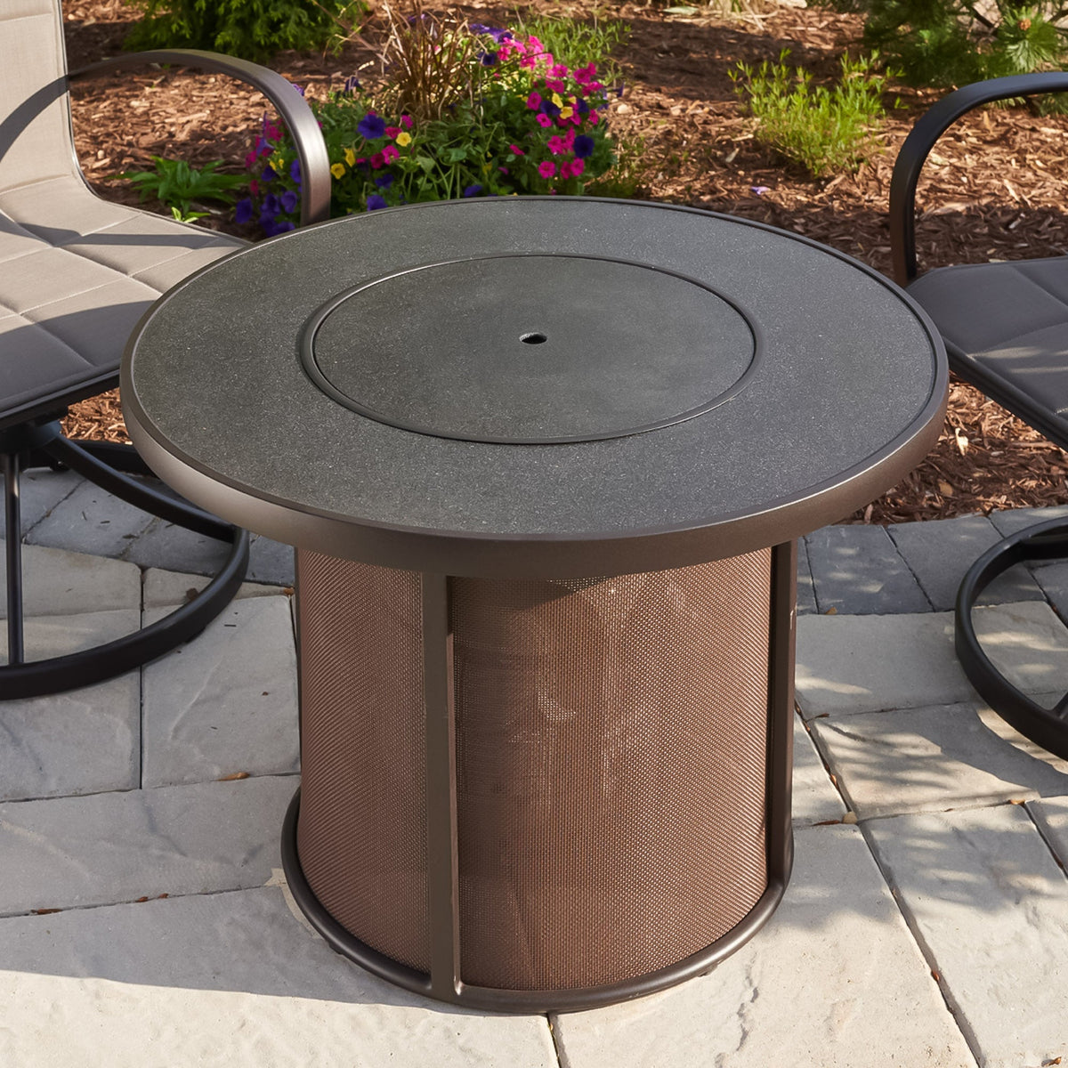 The Outdoor GreatRoom Stonefire Round Gas Fire Pit Table - view 11