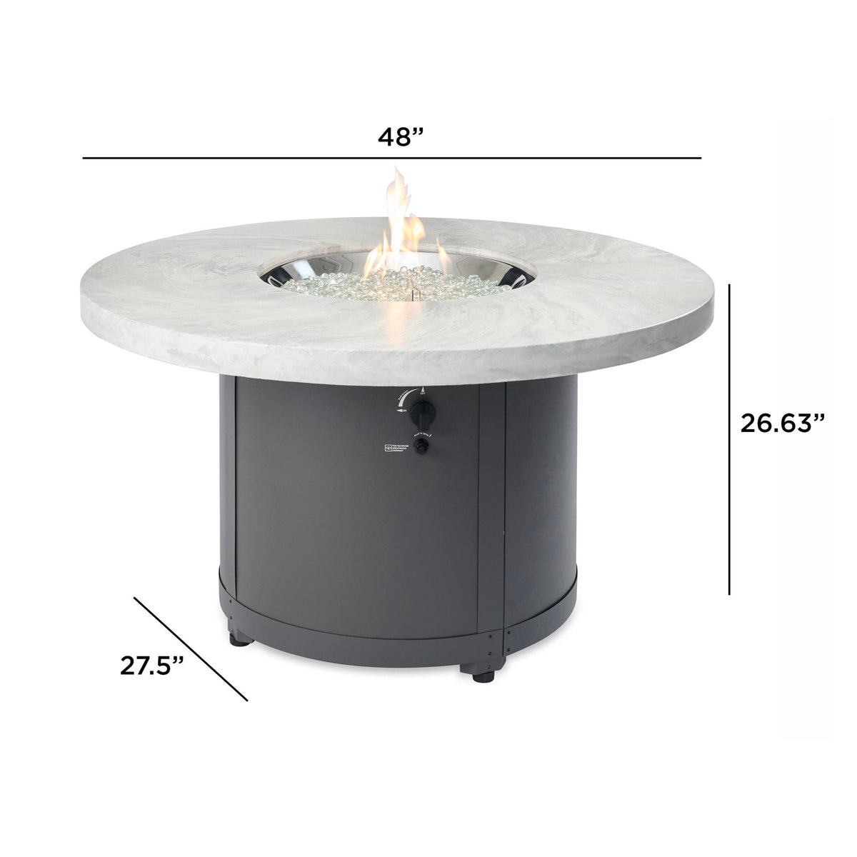 The Outdoor GreatRoom Beacon Round Gas Fire Pit Table - view 13