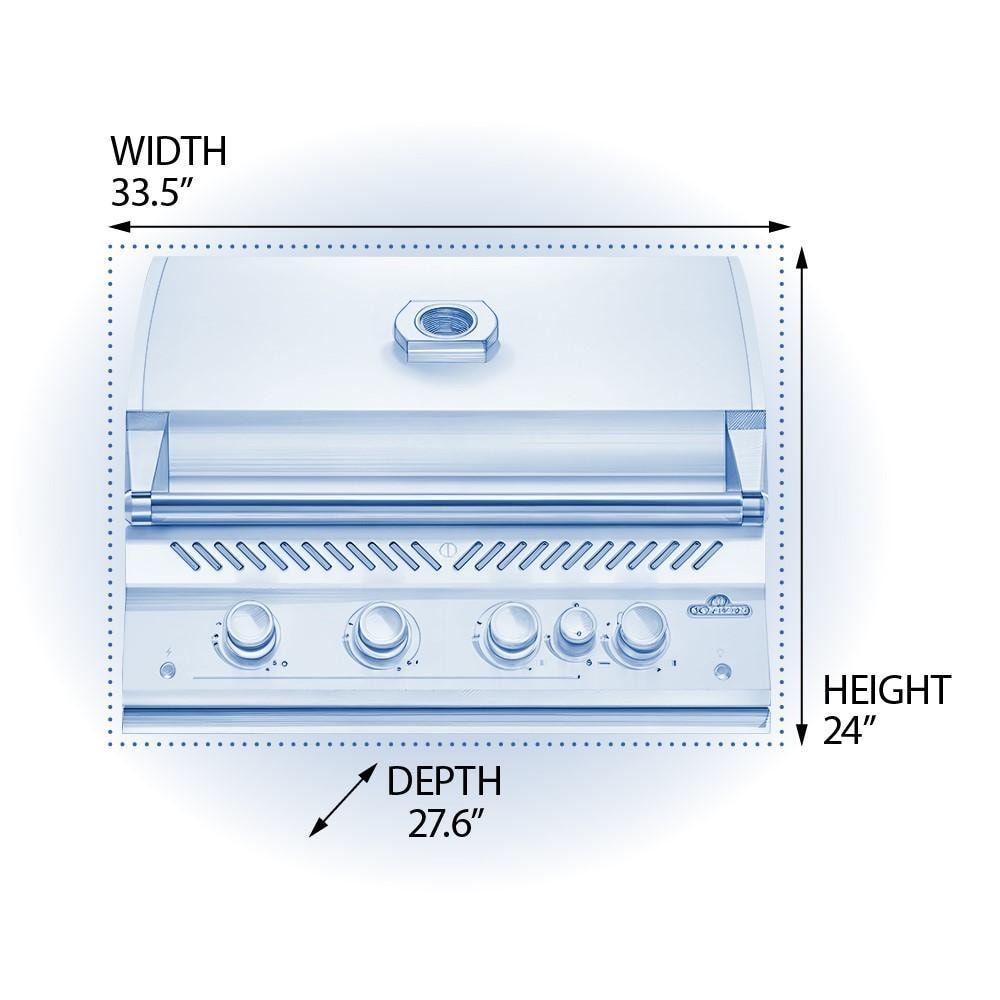 Napoleon 700 Series 32-Inch Built-In Natural Gas Grill w/ Infrared Rear Burner, Rotisserie & SafetyGlow - view 3
