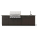 Blaze Sunset 10-Ft Outdoor Kitchen Island w/ 40-Inch Premium LTE+ Grill in Architectural Bronze w/ Keon Countertop