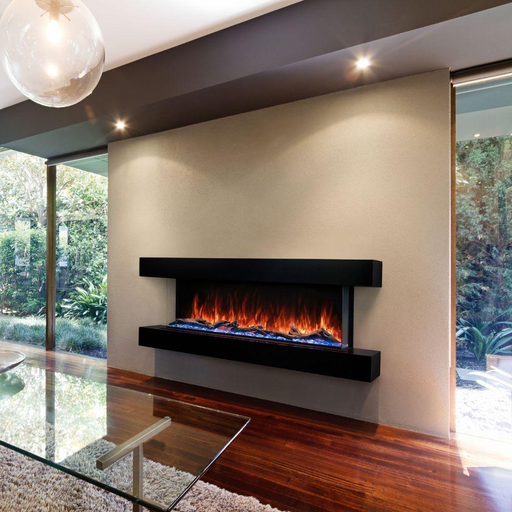 Modern Flames Landscape Pro Multi-Sided Built-In 96 Inch Electric Fireplace Linear Firebox