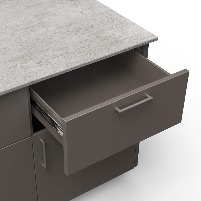 Blaze Golden Hour 10-Ft Outdoor Kitchen Island w/ 40-Inch Premium LTE+ Grill, Fridge, Sink in Gunmetal w/ Keon Countertop - view 5