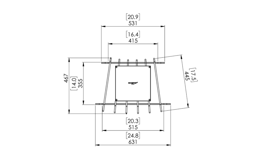 EcoSmart Fire Heritage Grate 25 Ethanol Fireplace - view 8