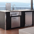 XO Outdoor Bar Island with Cocktail Station Access Door & Refrigerator