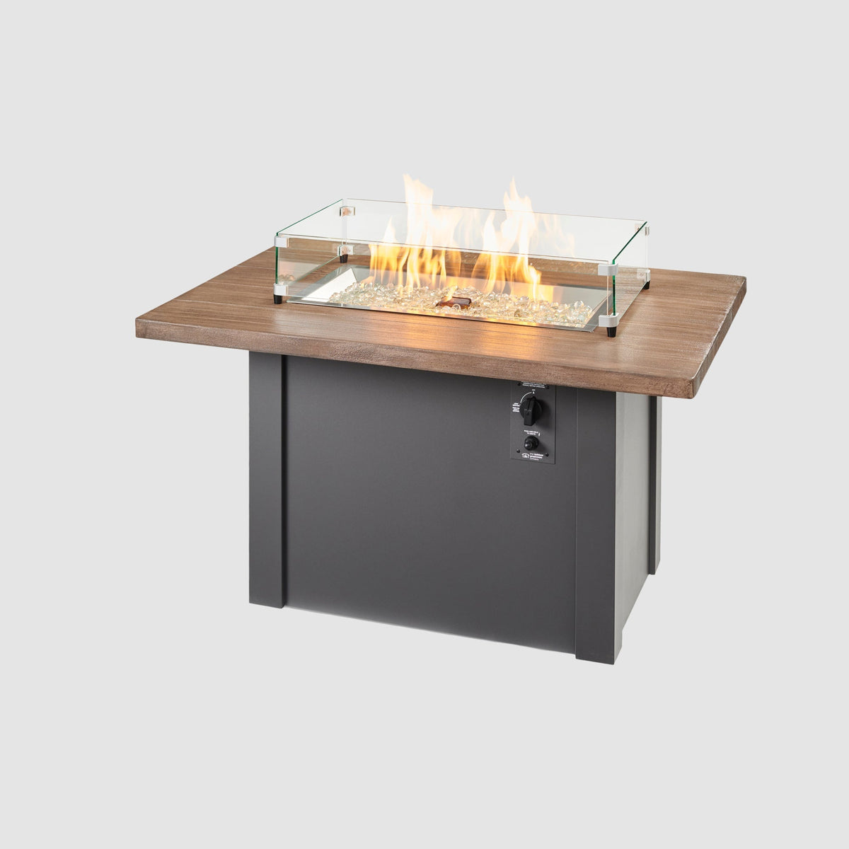The Outdoor GreatRoom Havenwood Rectangular Gas Fire Pit Table 44" - view 4