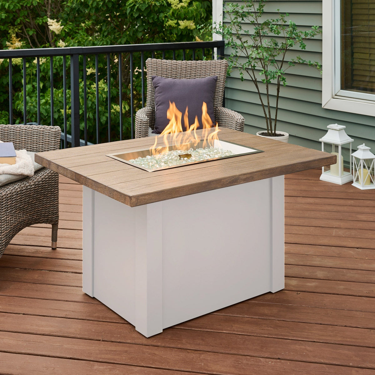 The Outdoor GreatRoom Havenwood Rectangular Gas Fire Pit Table 44" - view 19