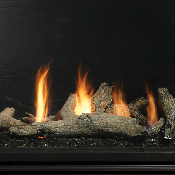 Kingsman MCVST42 Zero Clearance Direct Vent See-Through Gas Fireplace, Ceramic Glass (MCVST42NH)