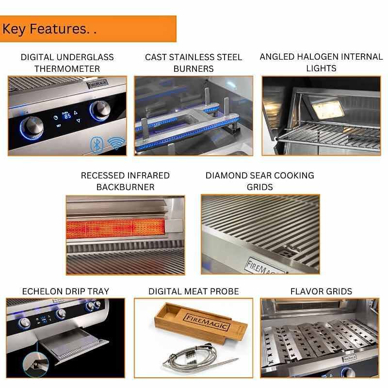 Fire Magic 48" Echelon Diamond E1060i Built-In Gas Grill with Digital Thermometer - view 3