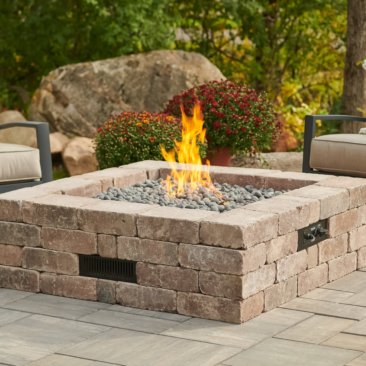The Outdoor GreatRoom Bronson Block Square Gas Fire Pit Kit - view 5