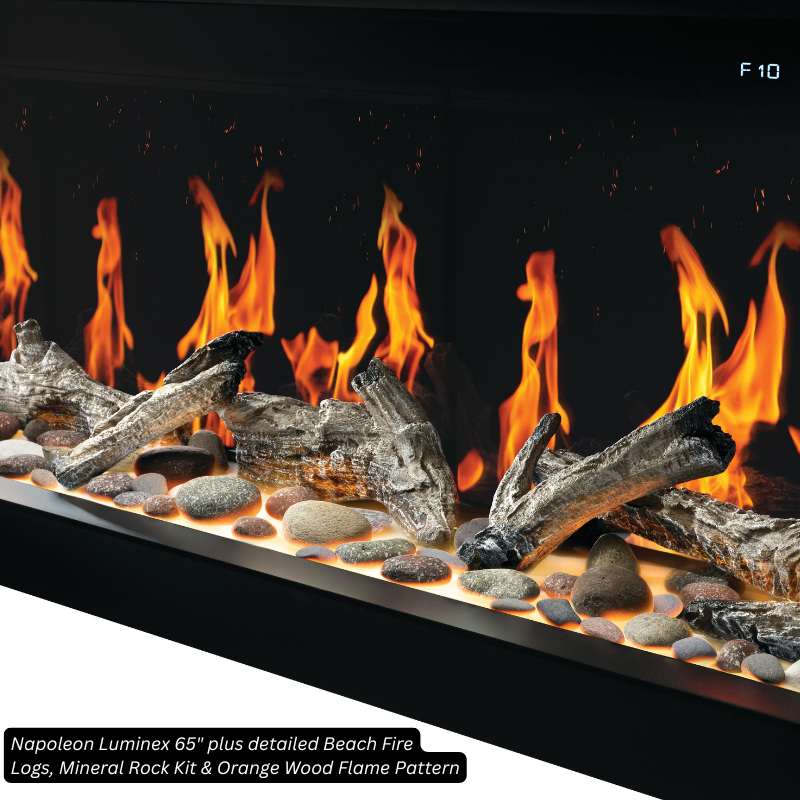 Napoleon Luminex 65" Linear Electric Fireplace | NEFL65LCD-3SV - view 10