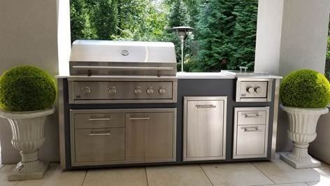 XO Pro-Grade Designer Pre-Assembled 42 Inch Outdoor Kitchen Island with Gas Grill - view 2