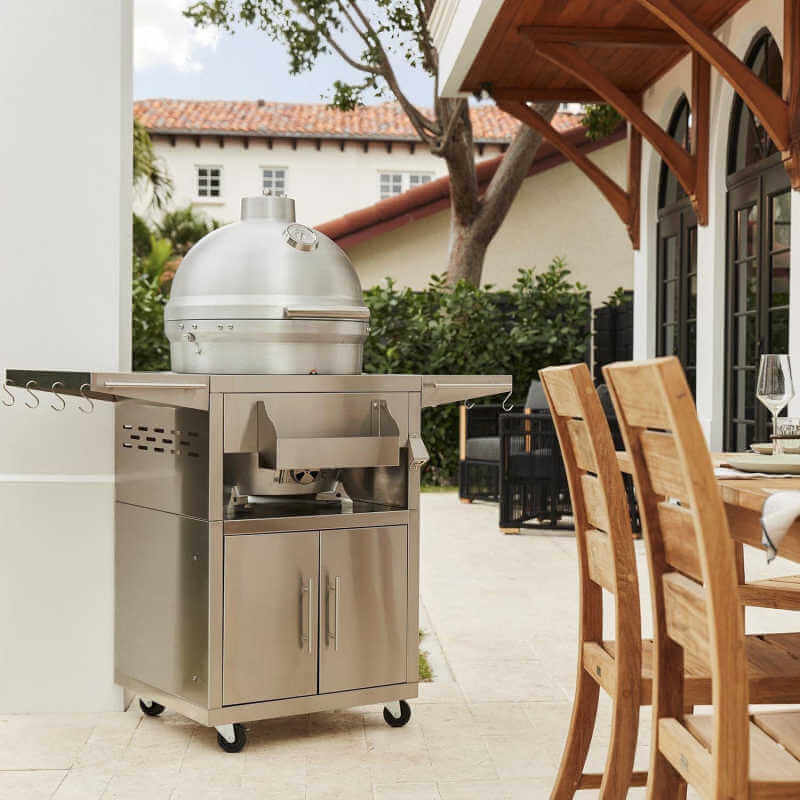 Blaze 20 Inch Cast Aluminum Kamado Grill W/ Cart