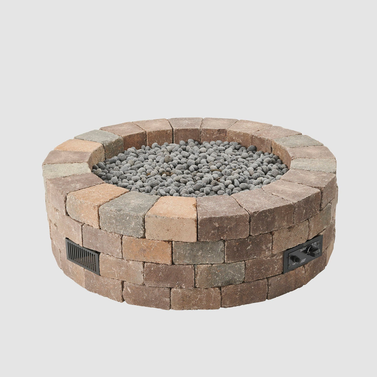 The Outdoor GreatRoom Company Bronson Block Round Gas Fire Pit Kit - 51.25-Inch - view 2