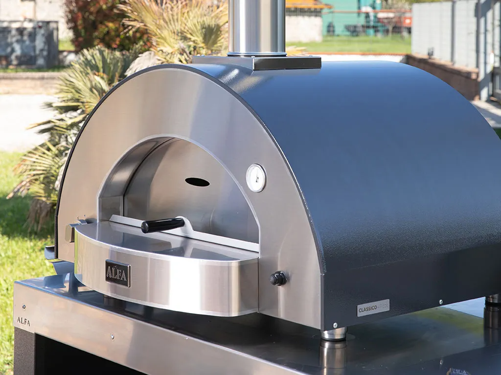 Alfa Classico 4 Pizze Gas Pizza Oven In Ardesia Grey - Countertop - FXCL-4P - view 3