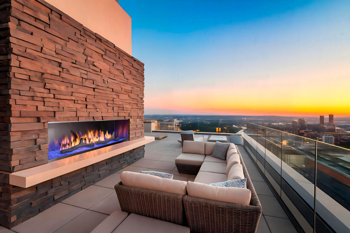 Outdoor Lifestyles Lanai 72" Outdoor Linear Gas Fireplace (ODLANAIG-72)