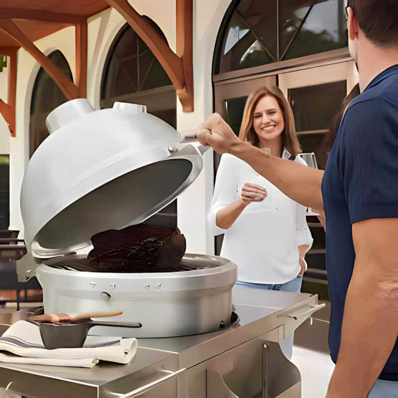 Blaze 20 Inch Cast Aluminum Kamado Grill W/ Cart - view 8