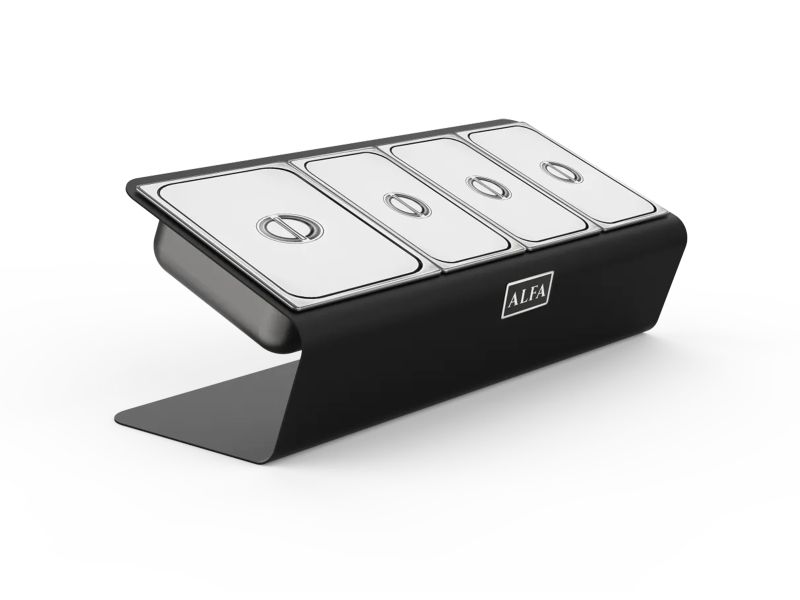 Alfa Forni Topping Station 4 Trays With Lids - view 6