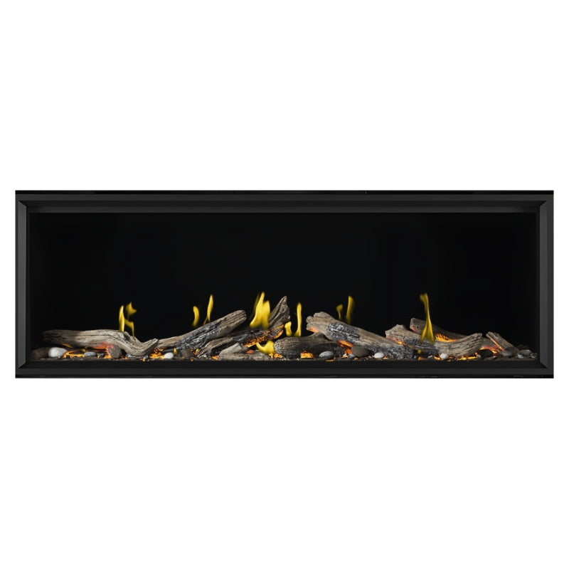 Napoleon Tall Vector with Luminous Logs 74" Direct Vent Linear Gas Fireplace | TLV74LN - view 7