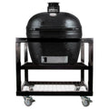 Primo Oval XL 400 Ceramic Kamado Charcoal Grill with Cart Shelves or Cypress Countertop Table