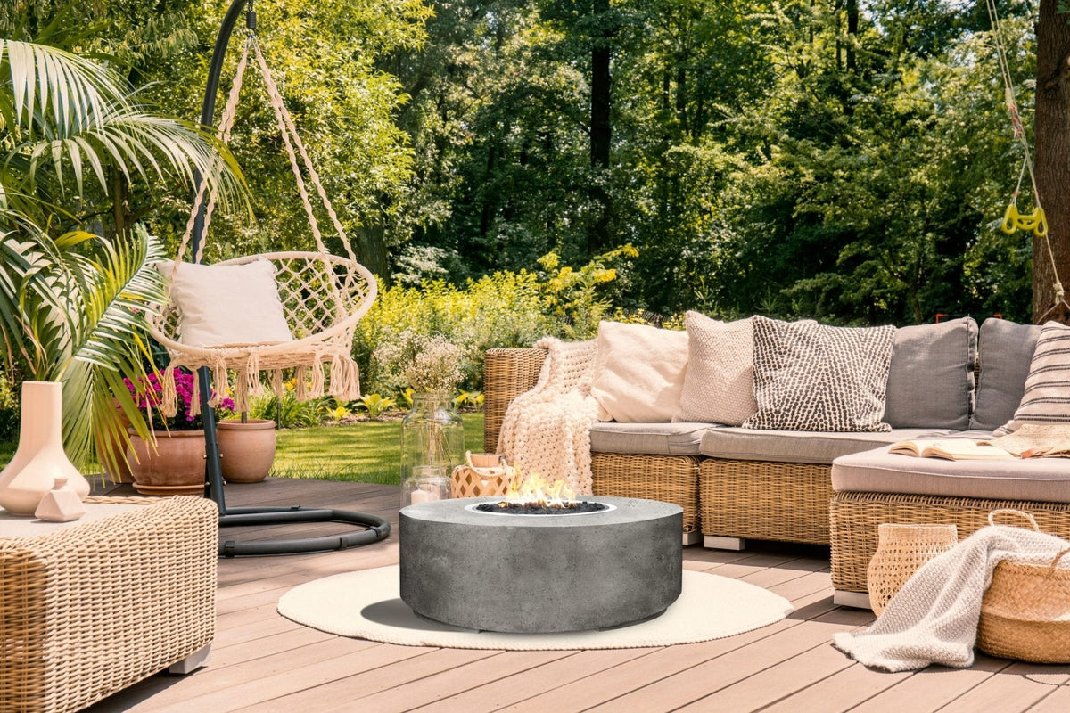 XO 36 Inch Round Gas Fire Pit Table - 65,000 BTUs - view 5