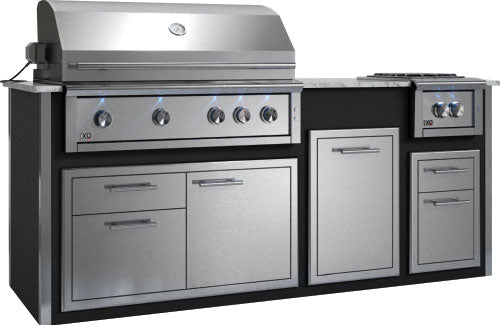 XO Pro-Grade Designer Pre-Assembled 42 Inch Outdoor Kitchen Island with Gas Grill - view 3