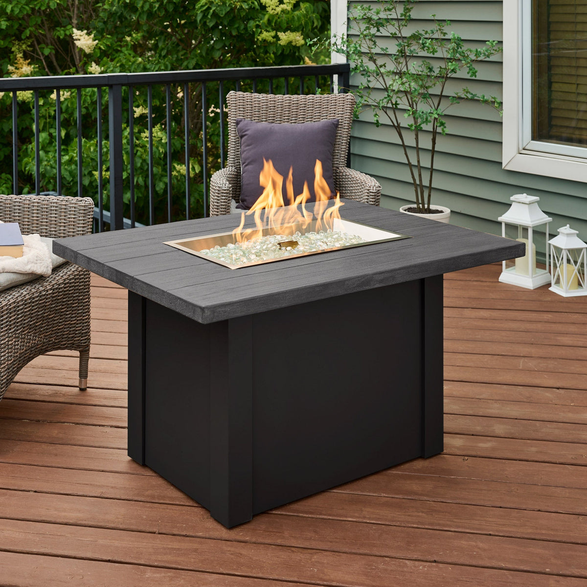 The Outdoor GreatRoom Havenwood Rectangular Gas Fire Pit Table 44" - view 44