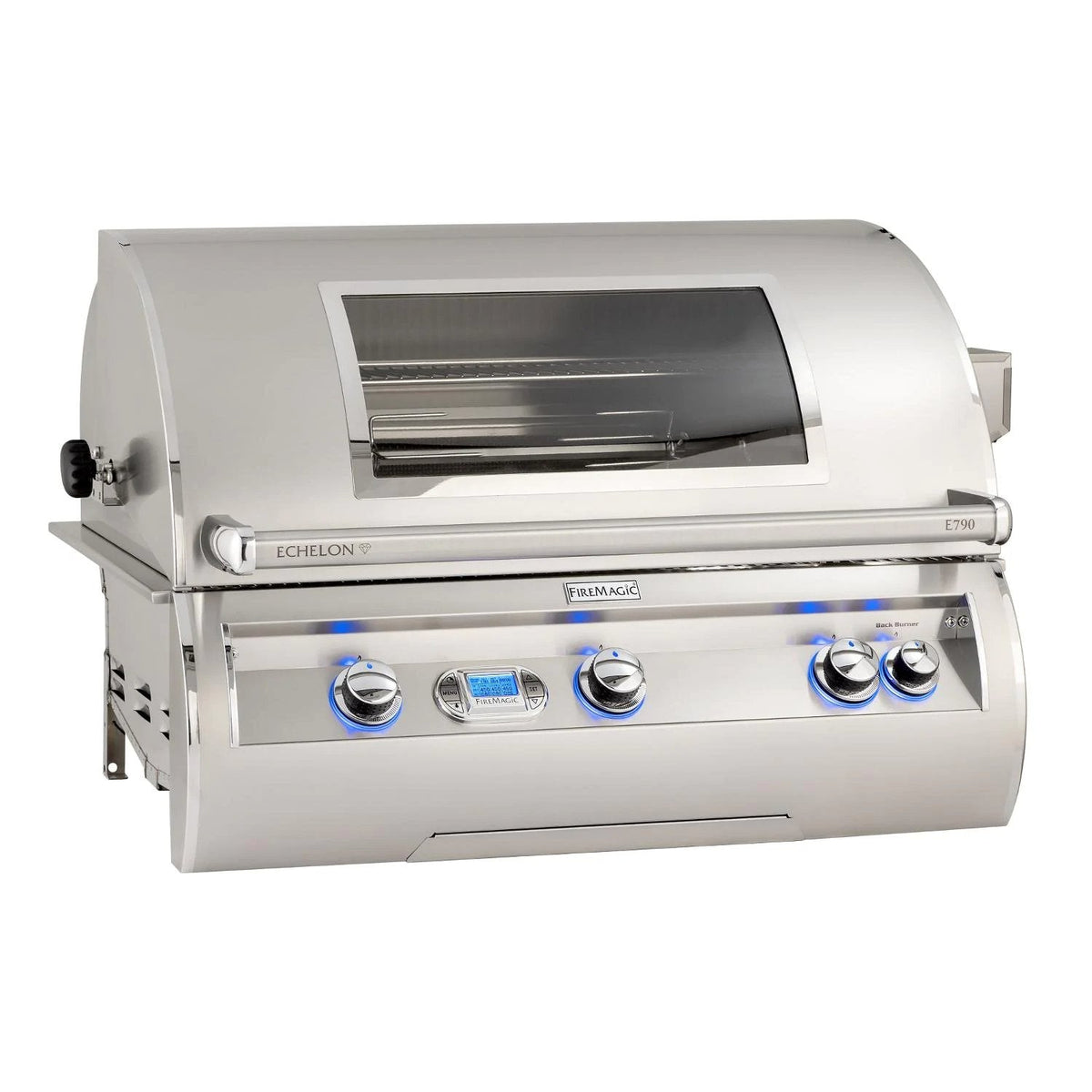 Fire Magic Echelon Diamond E790I 36-Inch Built-In Gas Grill W/ 1 Infrared Burner, Magic View Window, Rotisserie, & Digital Thermometer - E790I-8L1N-W