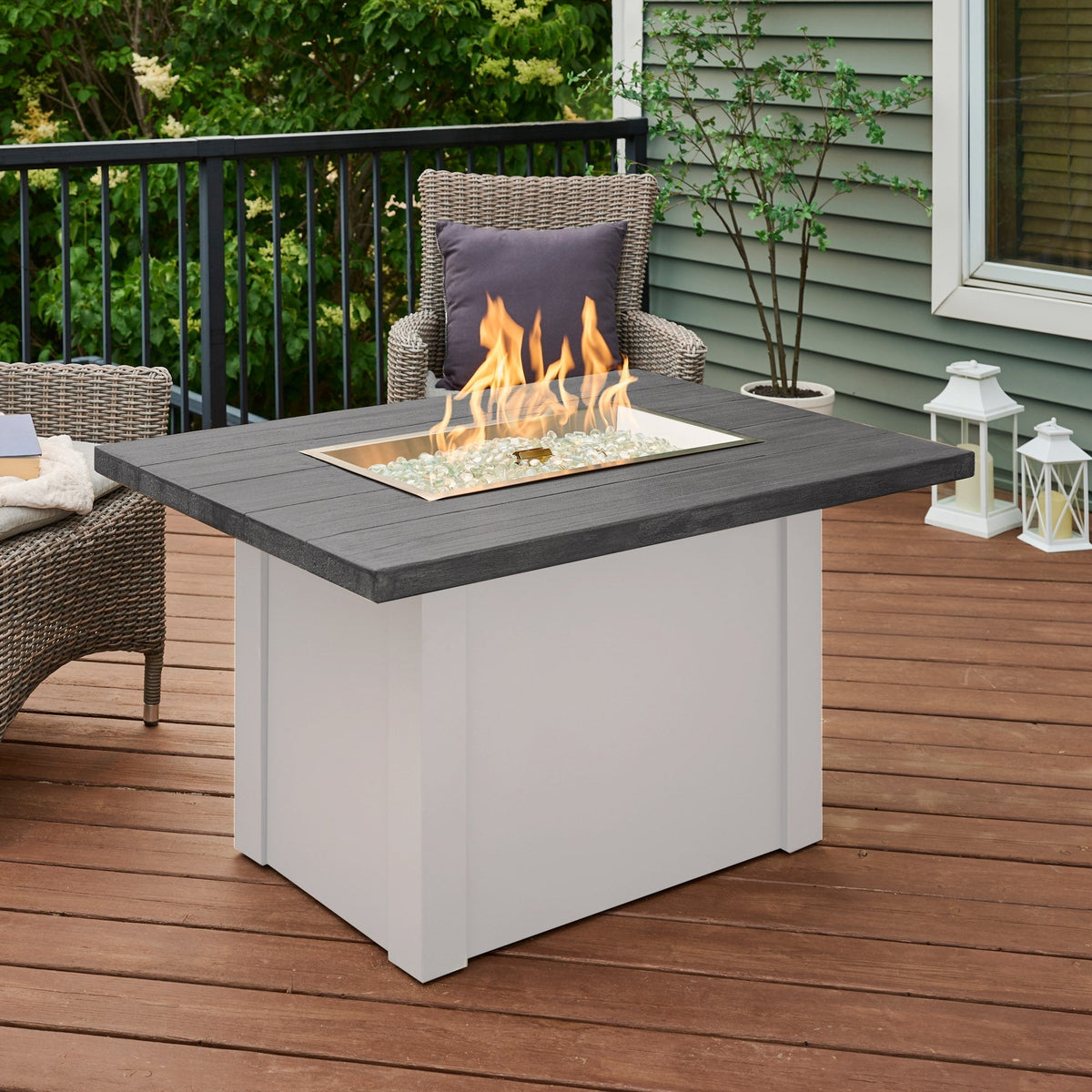 The Outdoor GreatRoom Havenwood Rectangular Gas Fire Pit Table 44" - view 39