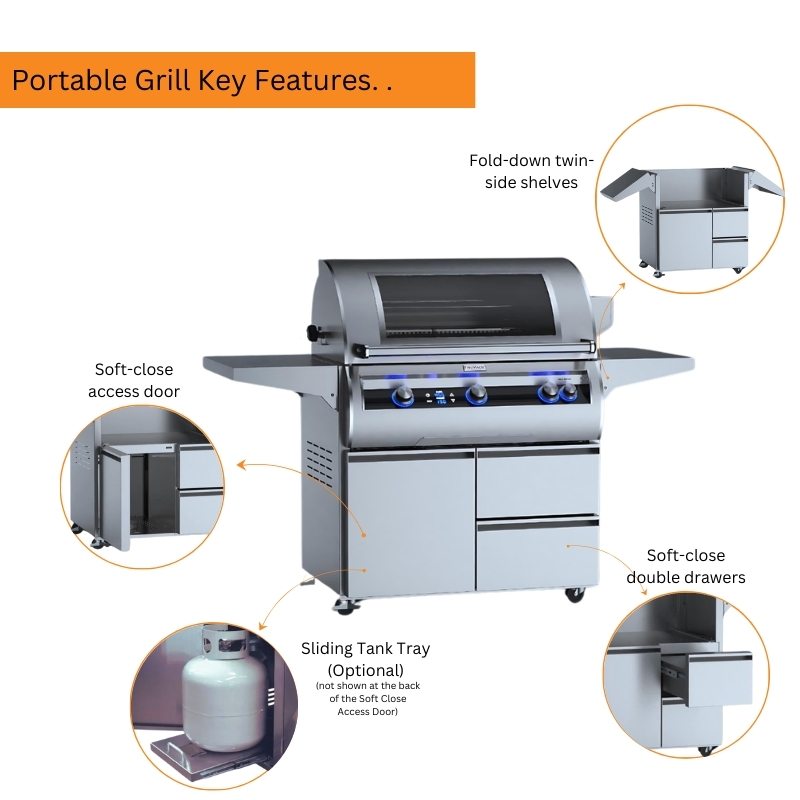 Fire Magic 36" Echelon Diamond E790i Portable Gas Grill with Digital Thermometer - view 4