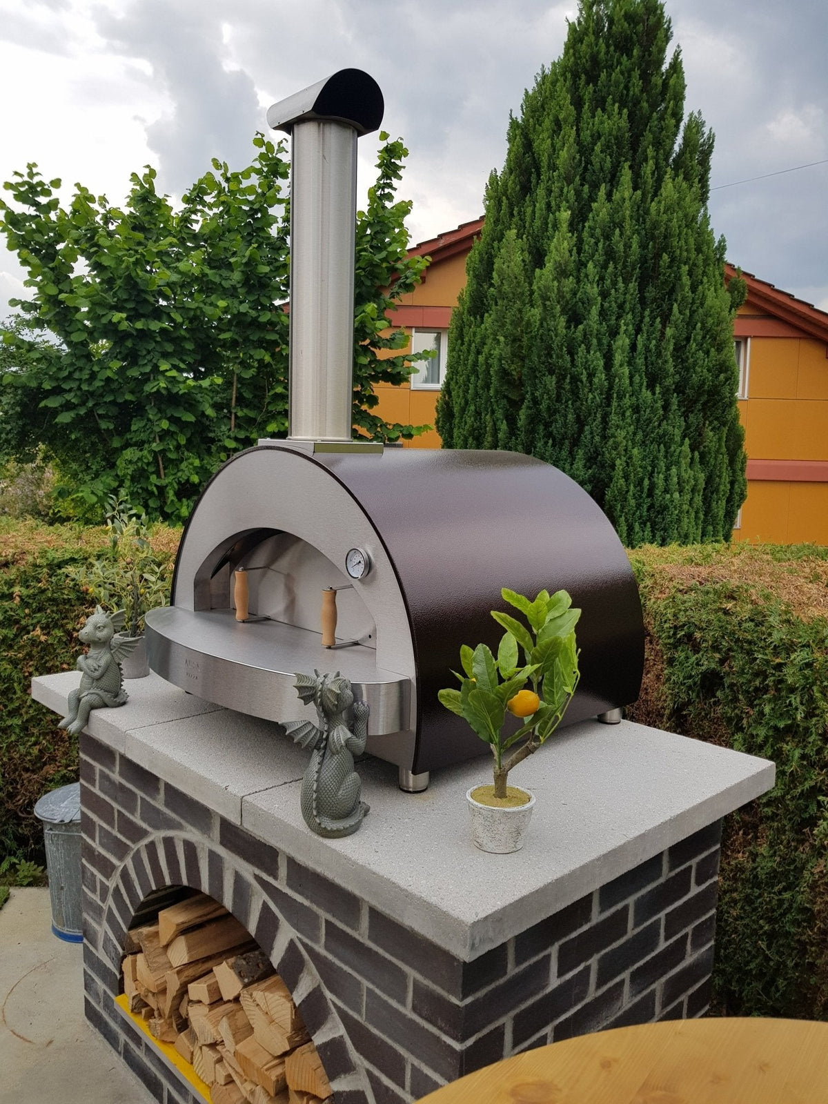 Alfa 4 Pizze Outdoor Wood-Fired Countertop Pizza Oven - Copper - view 7